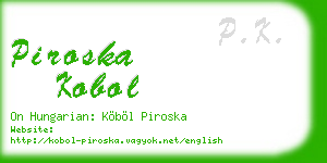 piroska kobol business card